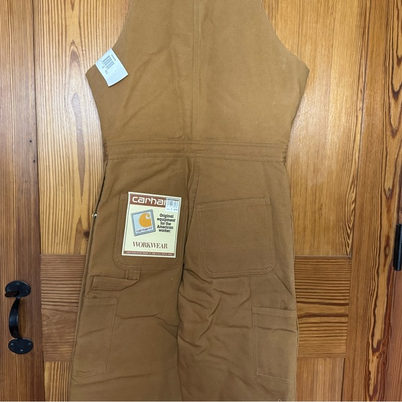 Vintage Carhartt Womens BQW006 Brown Duck Quilt Lined Bib Overalls 6 Reg NWT - Picture 7 of 10